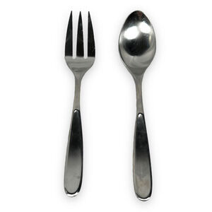 Splendide Dune Flatware Serving Utensils Fork Spoon Salad 8.75" Kitchen Utensil